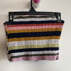Stretchy Striped Rainbow Tube Top